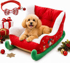 Christmas Santa sleigh pet bed