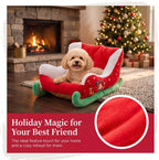 Christmas Santa sleigh pet bed